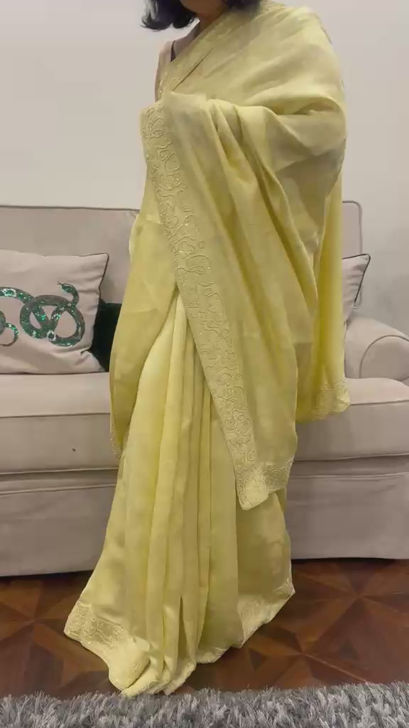 Timeless Elegance Yellow Saree for Festive & Wedding Wear